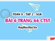 Bài 6 trang 66 Toán 8 Tập 2 Chân trời sáng tạo